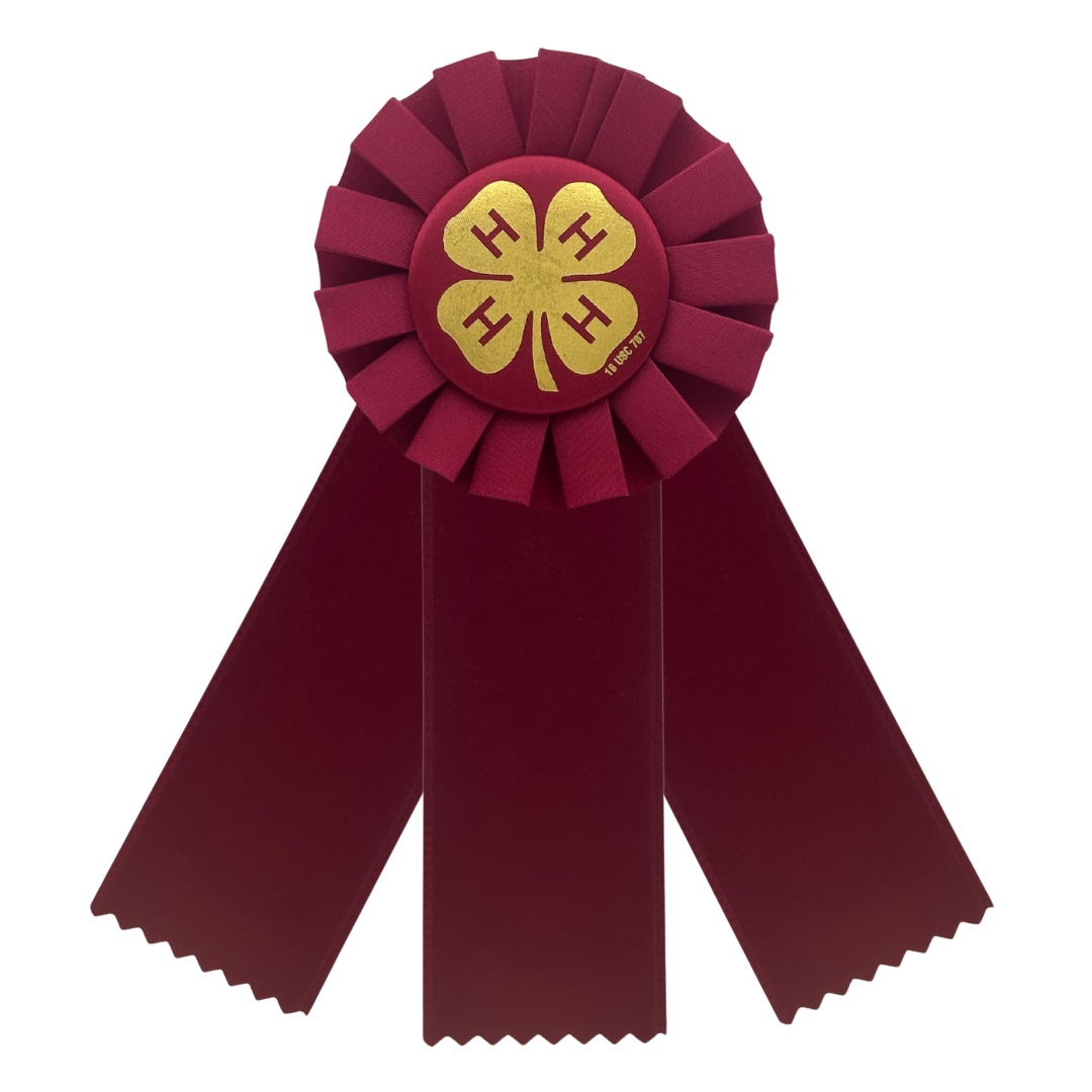 Rosette Tasker *CUSTOM* Tan 3 Streamer Mini Rosette