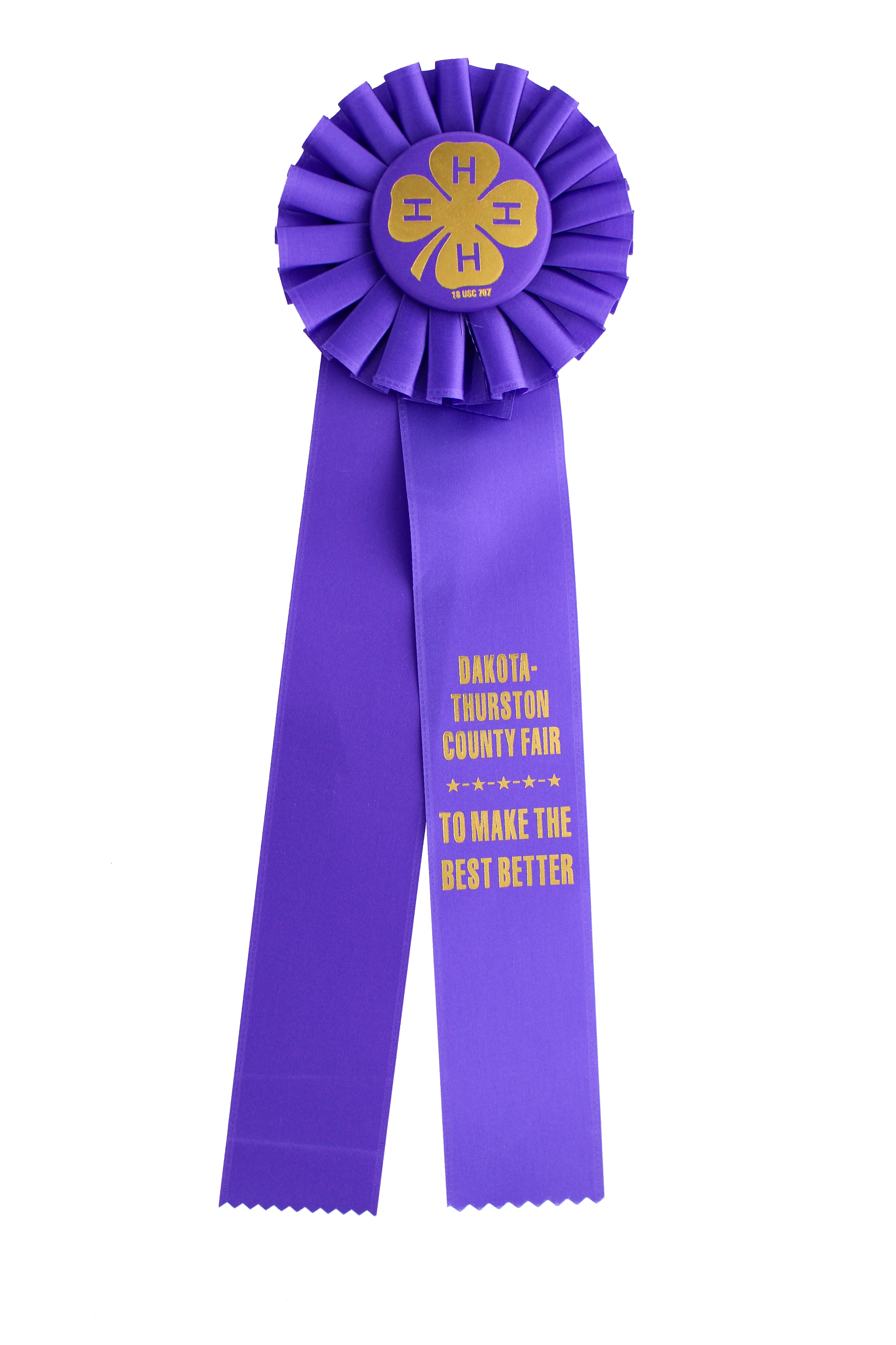Rosette Tasker *CUSTOM* Navy 2 Streamer Single Rosette